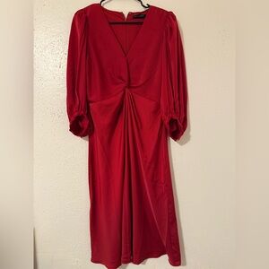Banana Republic Long Sleeve Red Dress